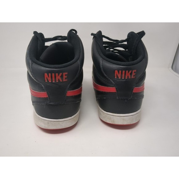 Men\'s Nike Court Vision Mid Black‎ University Red White | Size 12 DM8682-001